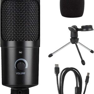 Microfono Profesional Condensador USB PC Estudio Grabación K1 Soporte