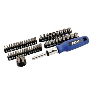 141707 JUEGO DE DESTORNILLADOR Y PUNTAS (56PZ) FOY