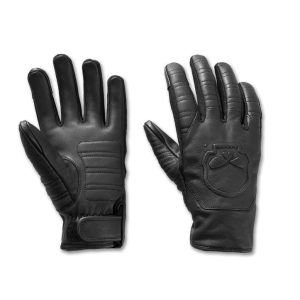 Guantes Cuero Hombre Harley-Davidson® Men Willie G Skull Graphic Leather Riding Gloves