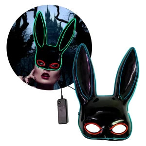 Mascara Led Conejo Media Cara Halloween