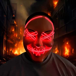 Máscara Luminosa De La Purga Disfraz Fiesta Cosplay Halloween