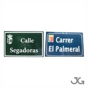 PLACA DE CALLE DE ALUMINIO