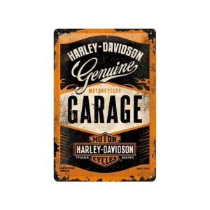 Placa Chapa Metálica Harley-Davidson® H-D Genuine Garage