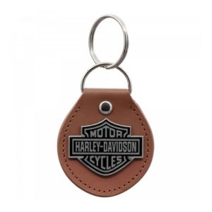 Llavero Harley-Davidson® Bar & Shield Brown Vinyl Fob
