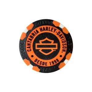 Custom Poker Chips Cantabria Harley-Davidson® – Negro / Naranja