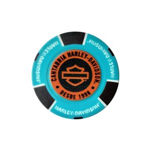 Custom Poker Chips Cantabria Harley-Davidson® – Azul Turquesa